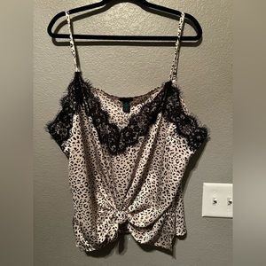 Cheetah lace tank